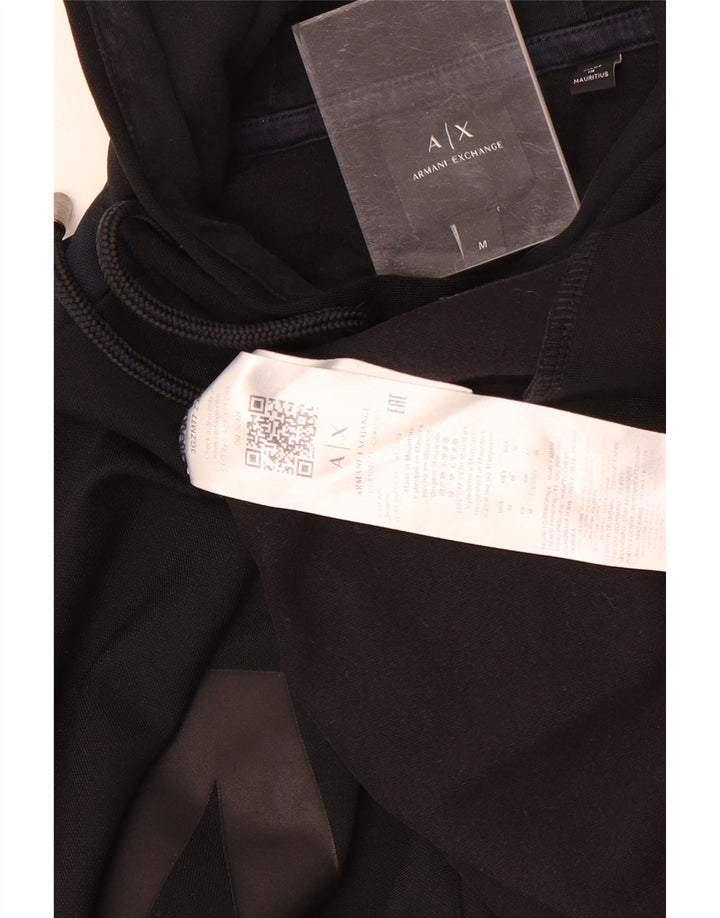 Armani Exchange Herre grafisk hættetrøje Jumper Medium Sort Polyester