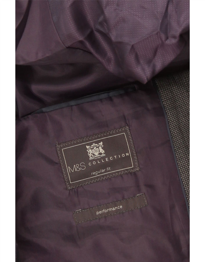 Marks & Spencer Herren Performance 2-Knopf-Blazerjacke UK 42 Large Grau