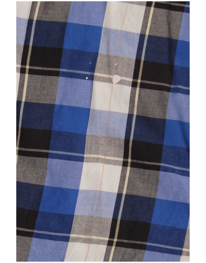 G-Star Mens Flannel Shirt Large Blue Check Cotton