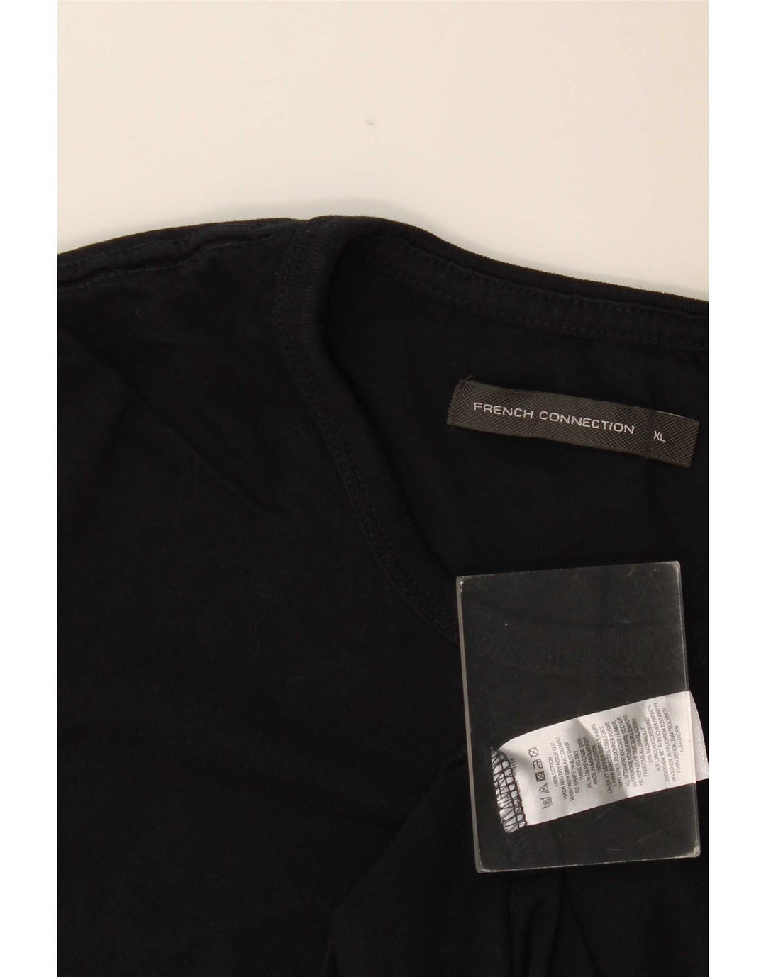 French Connection Mens T-Shirt Top XL Black Cotton