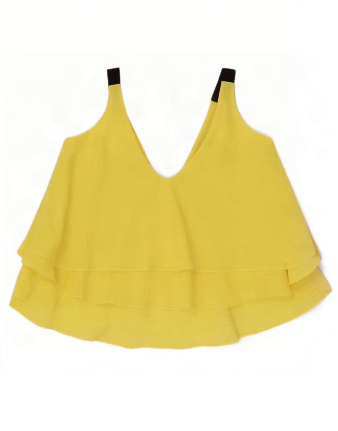 Zara Womens Oversized Cami Top 10 Small Yellow Polyester