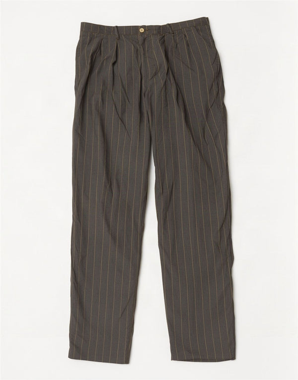 C.P. Company Mens Pegged Casual Trousers IT 54 2XL W36 L32 Grey Striped