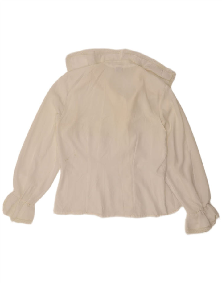 Primavera Firenze Blusa extragrande para mujer UK 46 Poliéster blanco grande