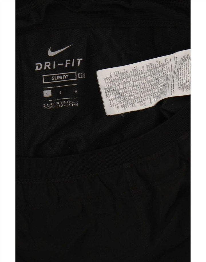 Nike Mens Dri Fit Graphic Slim Fit Sport Shorts Large  Black Polyester