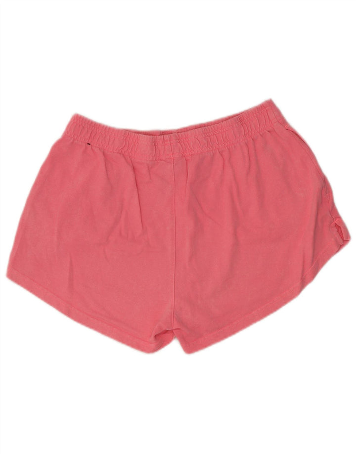Nike Womens Sport Shorts UK 14 Medium  Pink Cotton