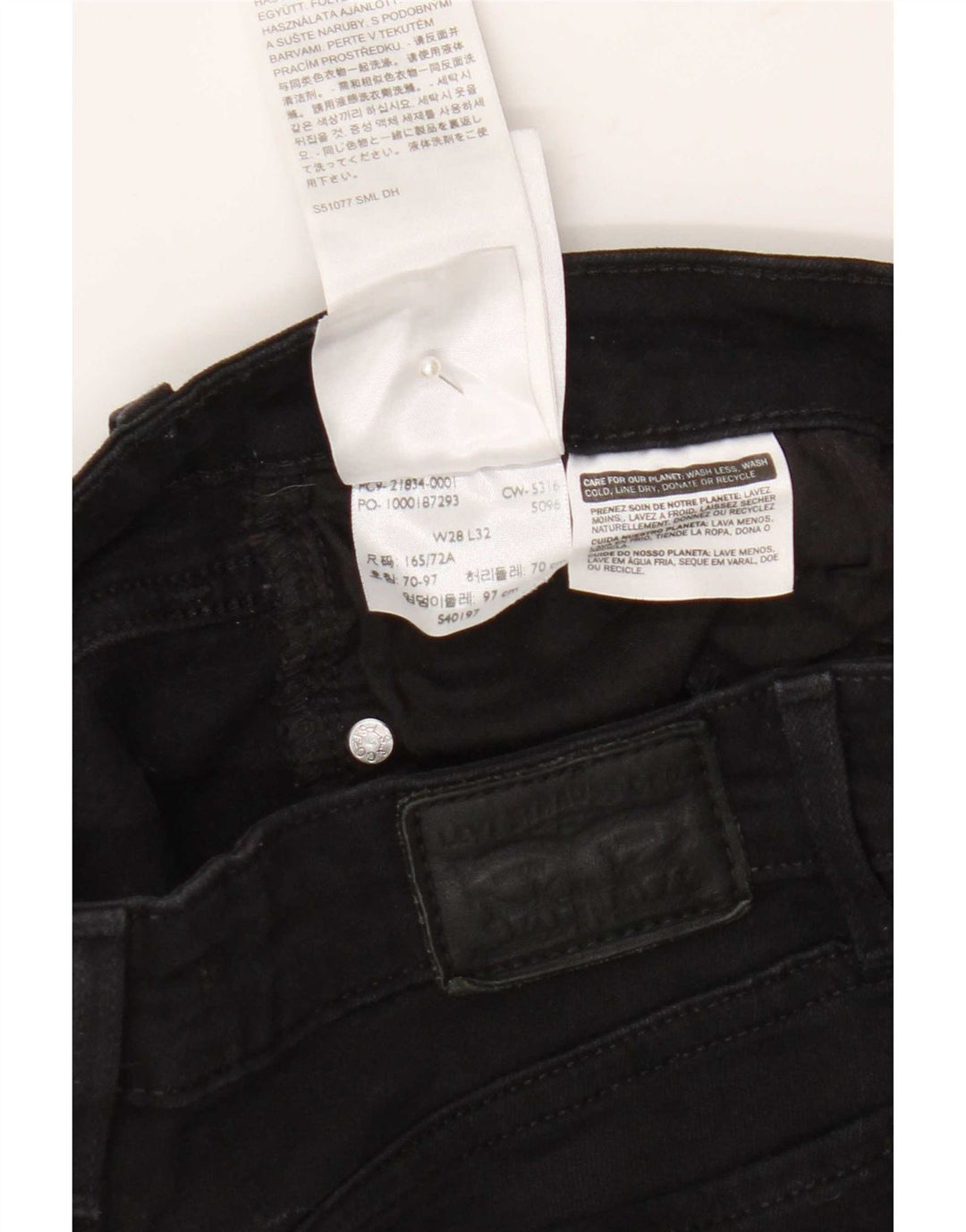 Женские прямые джинсы Levi's 714 W28 L32, черный хлопок