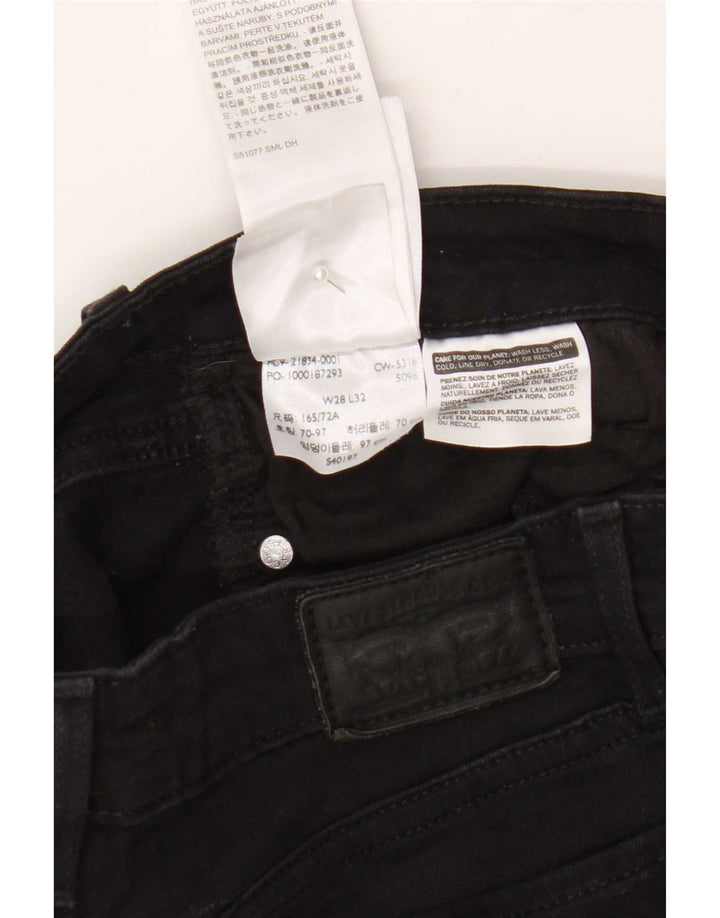 Женские прямые джинсы Levi's 714 W28 L32, черный хлопок