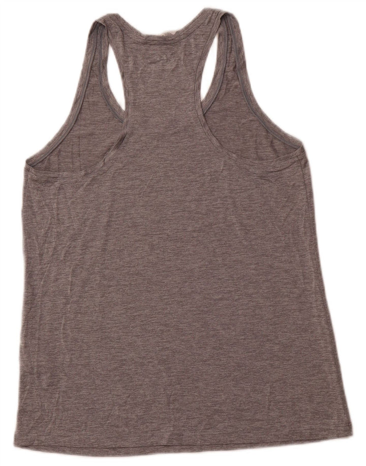 UNDER ARMOUR Dame Loose Fit Grafisk Vest Top UK 12 Medium Grey Polyester