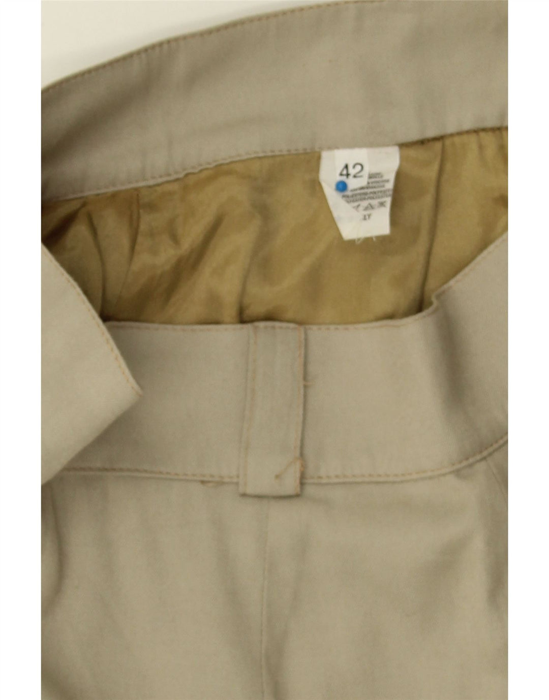 VINTAGE Womens A-Line Skirt IT 42 Medium W26  Beige Wool Vintage Vintage and Second-Hand Vintage from Messina Hembry 
