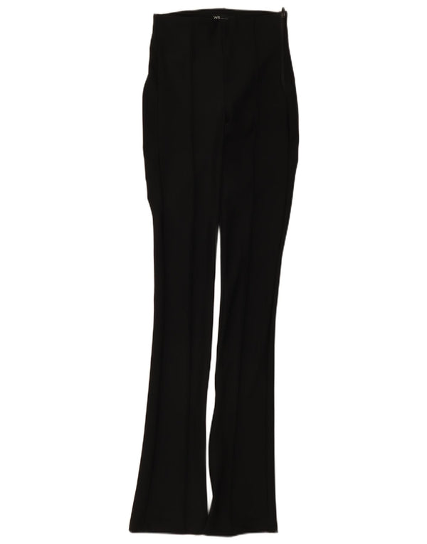 Zara Womens Bootcut Casual Trousers XS W24 L35 Black