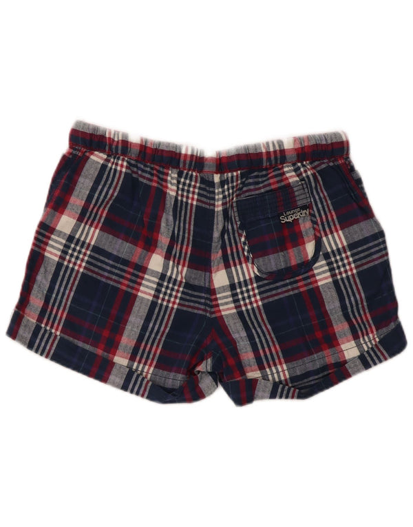 Γυναικείο Hot Παντελόνι Superdry Small W28 Navy Blue καρό βαμβακερό