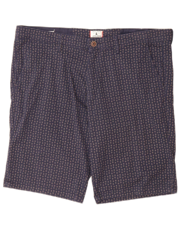 Shorts Chino masculino Jack & Jones XL W38 algodão manchado azul marinho