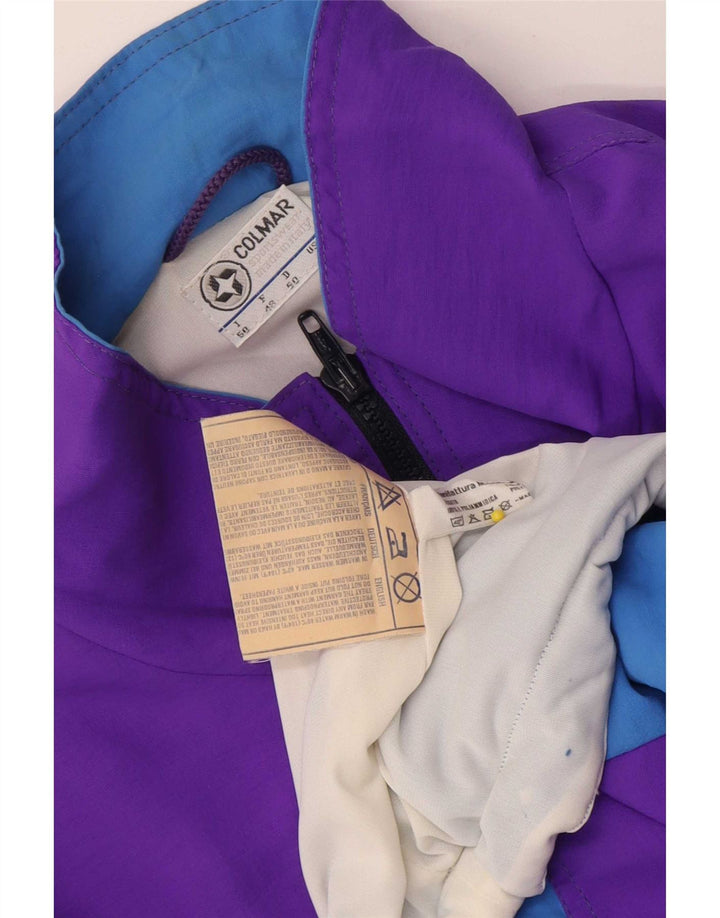 Colmar Mens Graphic Tracksuit Top Jacket IT 50 Medium Purple Colourblock