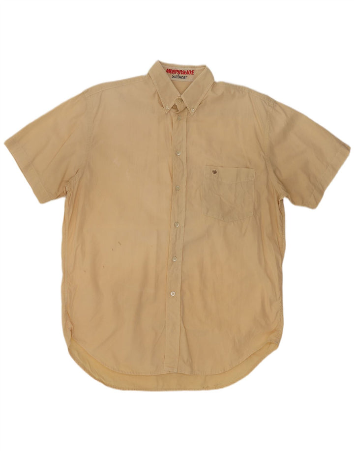 Murphy & Nye Mens Short Sleeve Shirt Medium Beige