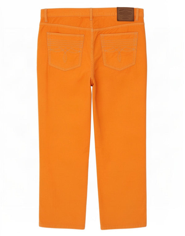 Pantaloni dritti in velluto a coste da donna Ralph Lauren US 12 Large W34 L25 Arancioni