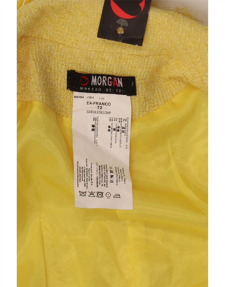 Morgan Dame Blazer Jacket UK 12 Medium Gul Bomuld