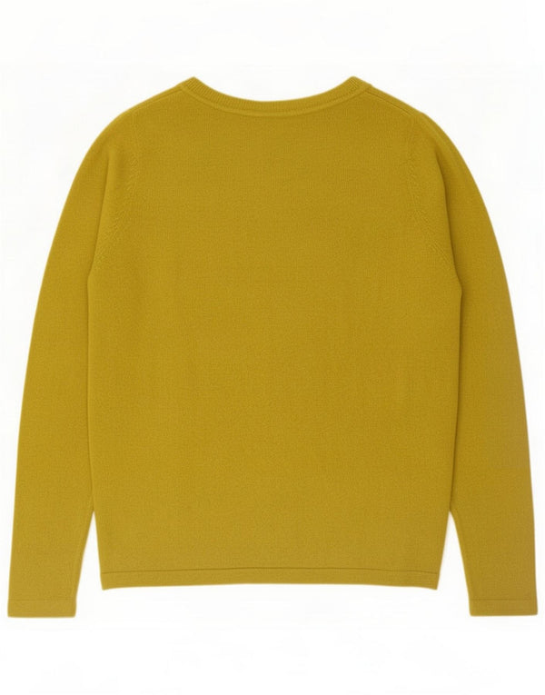 Marks & Spencer Pull col bateau pour femme UK 12 Acrylique jaune moyen