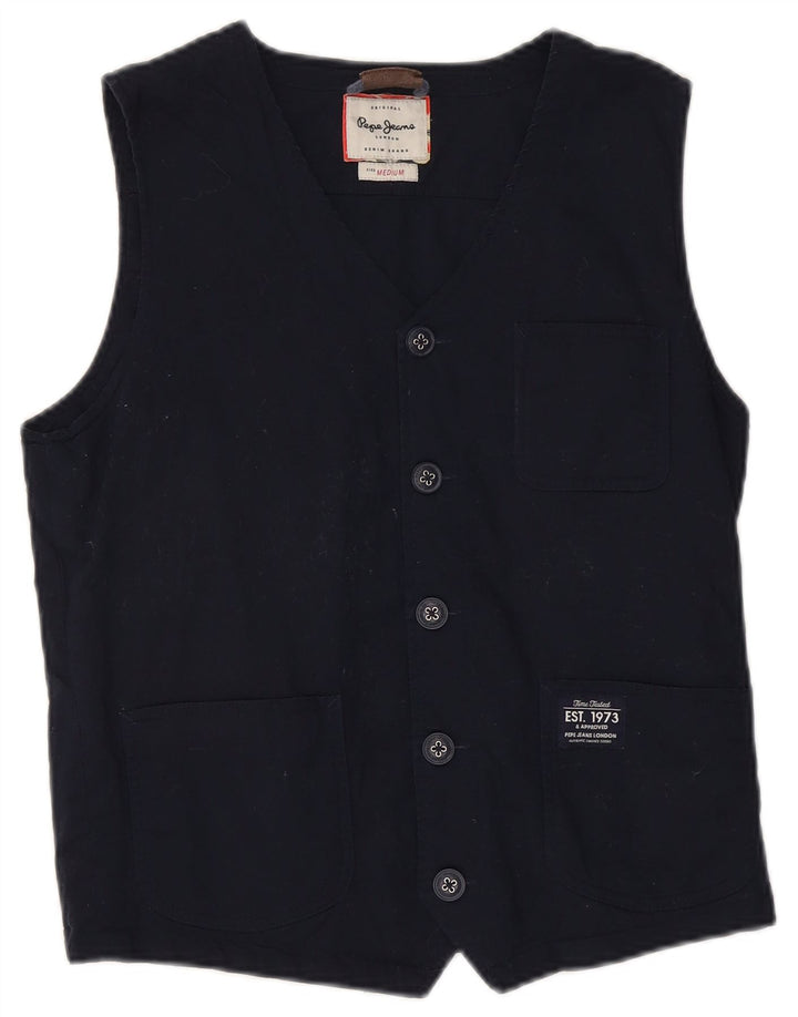 PEPE Jeans Gilet da uomo in cotone medio blu navy
