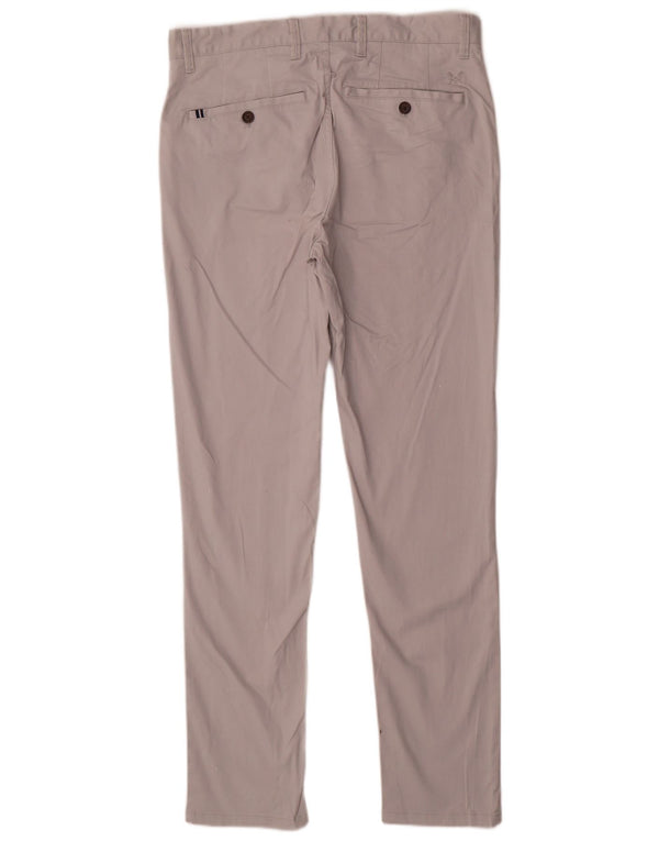 Crew Clothing Mens Slim Fit Chino Trousers W34 L32 Beige Cotton