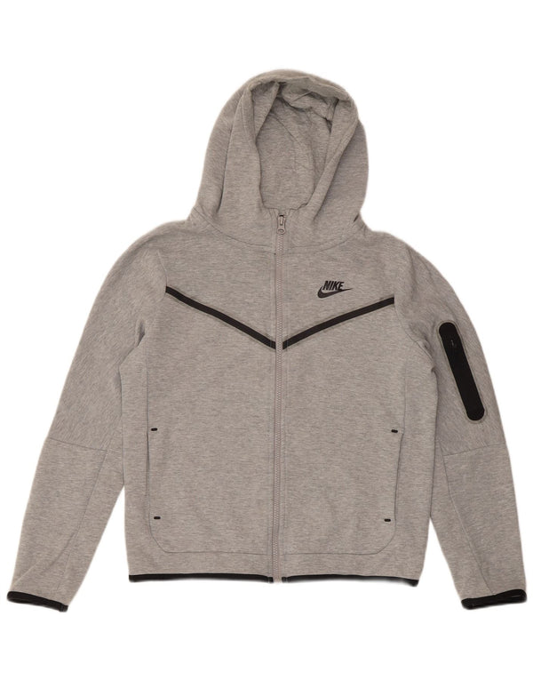Suéter Nike Boys Regular Fit Zip com capuz 12-13 anos grande cinza esportivo