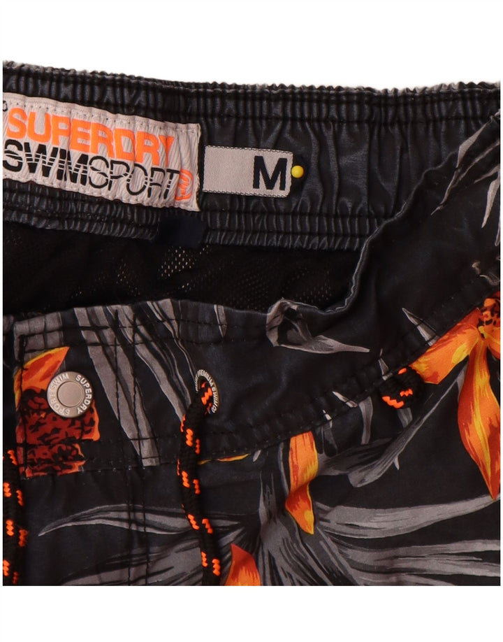 Superdry Badeshorts til mænd mellemgrå blomsterpolyester