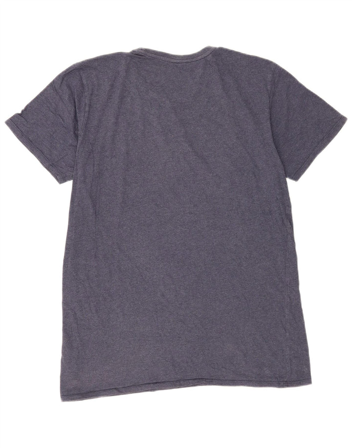 Billabong Mens Custom Fit Graphic T-Shirt Top Medium Navy Blue Cotton