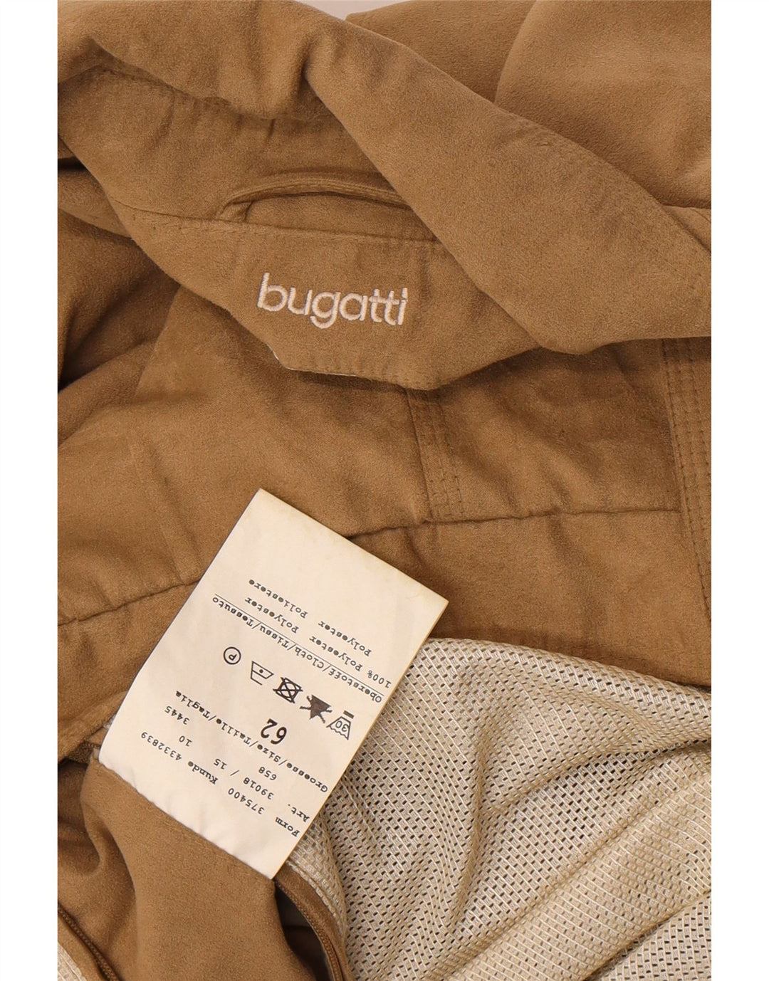Bugatti Mens Bomber Jacket EU 62 6XL Brown Polyester