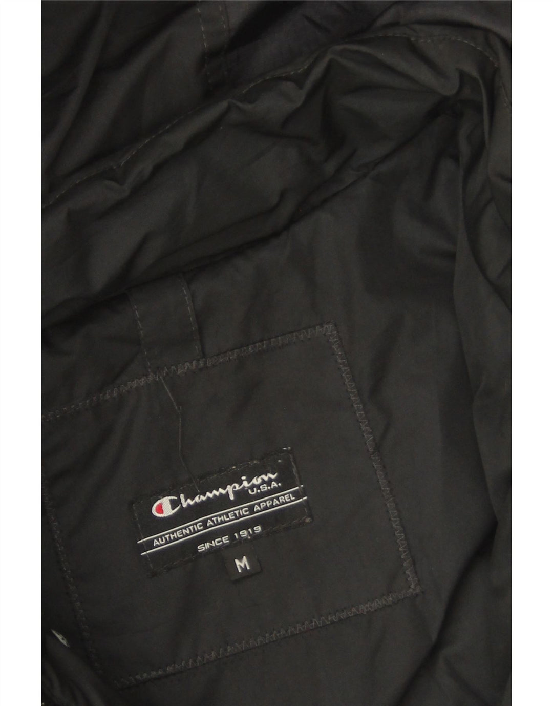 Champion Womens Hooded Wattierte Jacke UK 14 Mittelschwarzes Polyester