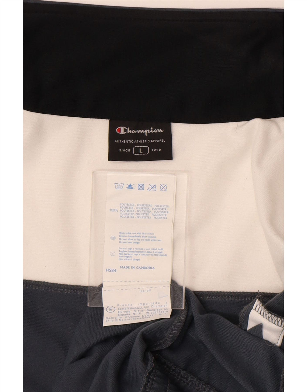 Giacca da tuta da uomo Champion Large in poliestere color block blu navy