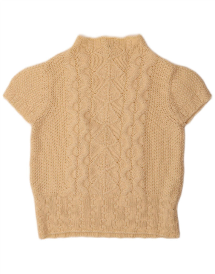 BENETTON Womens Turtle Neck Jumper Sweater UK 16 Large Off White