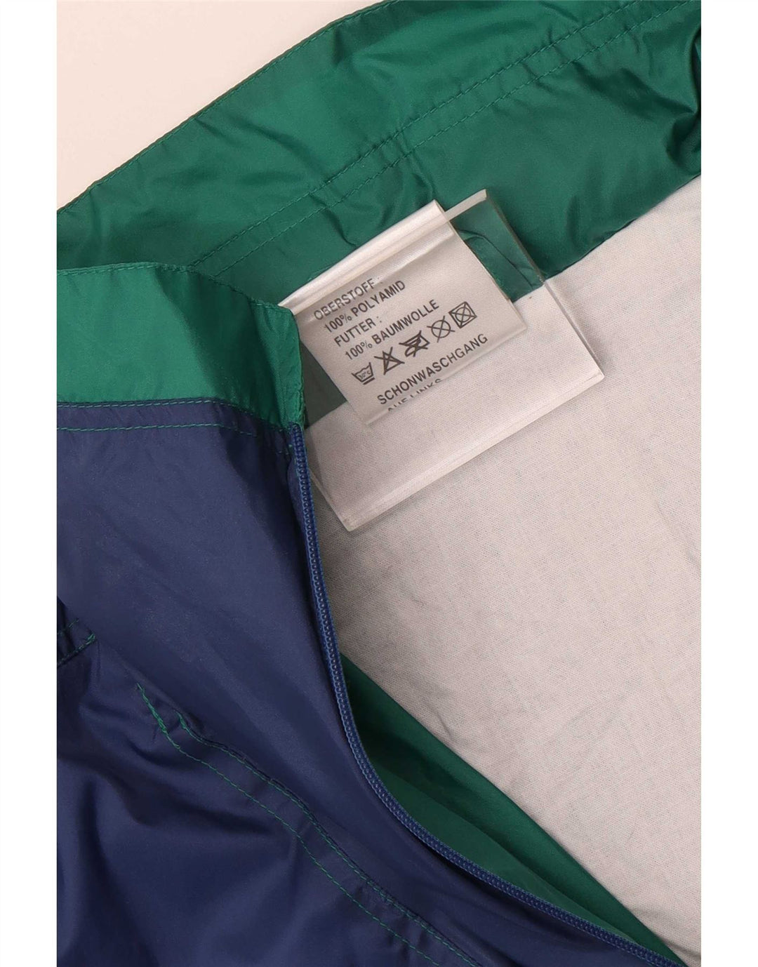 Marcel Clair Mens Loose Fit Hooded Rain Jacket EU 46 Small Blue Colourblock