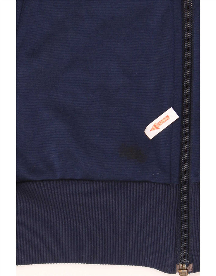 Adidas Womens Graphic Tracksuit Top Jacket EU 38 Medium Navy Blue Polyester