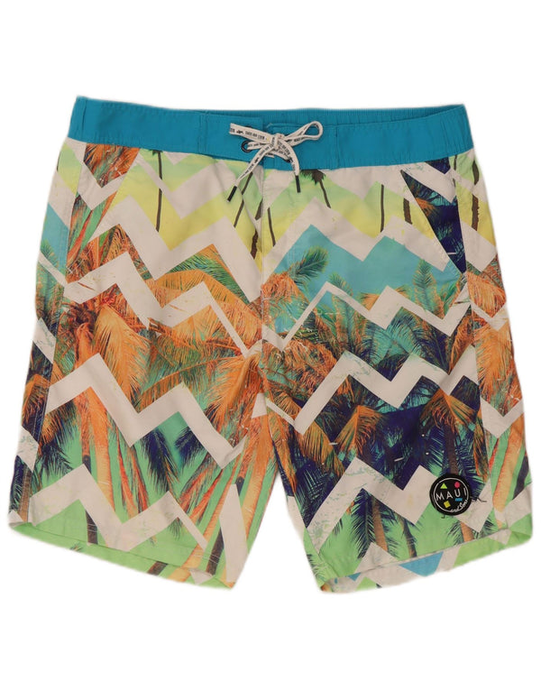 Maui Maui Pantaloni scurți de înot pentru femei UK 14 Medium Multicolor Chevron