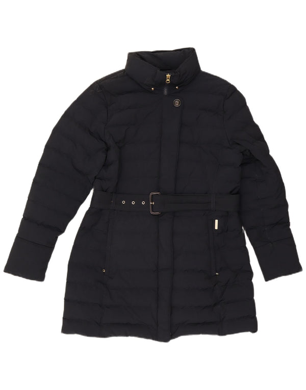 Woolrich Manteau Rembourré Femme UK 16 Large Bleu Marine Polyester