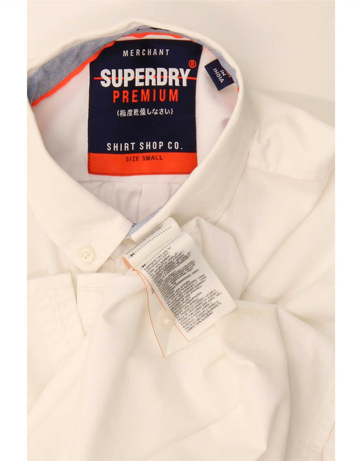 Superdry Mens Shirt Small White Cotton