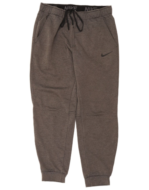 Nike Mens Dri Fit Standard Tracksuit Trousers Joggers Large Grey Polyester