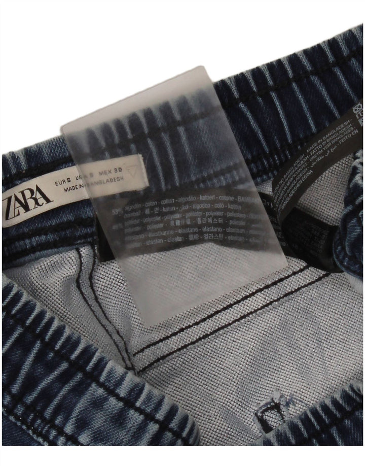 Męskie spodenki jeansowe Zara, małe, W30, niebieskie, bawełniane