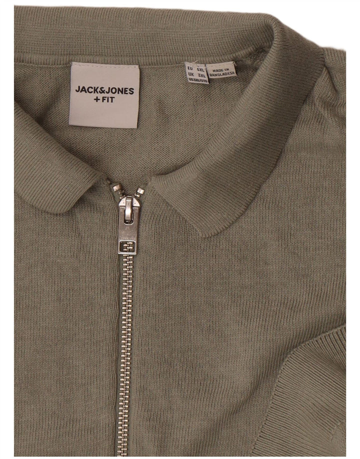 Jack & Jones Mens Short Sleeve Polo Shirt 3XL Grey