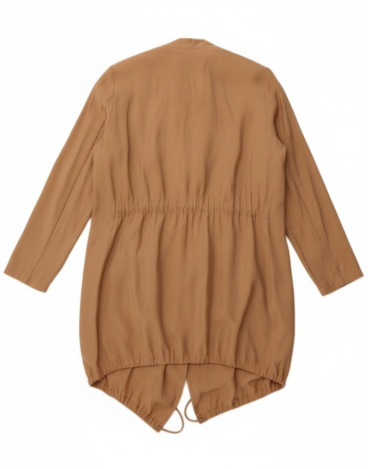 Zara Womens Overcoat UK 10 Small Beige Modal