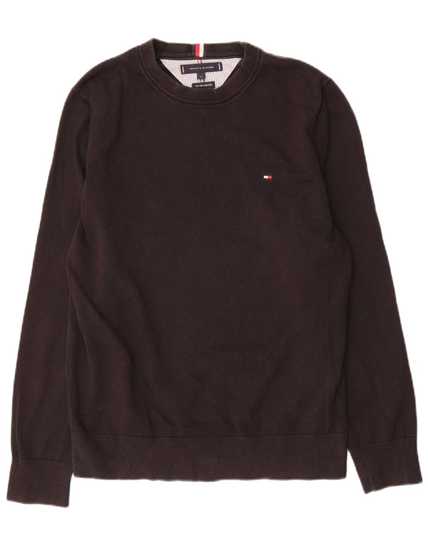 Tommy Hilfiger Mens Crew Neck Jumper Sweater Medium Black