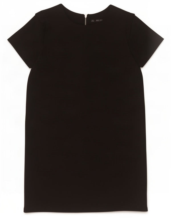Женское платье прямого кроя Zara UK 10, маленькое черное, полиэстер