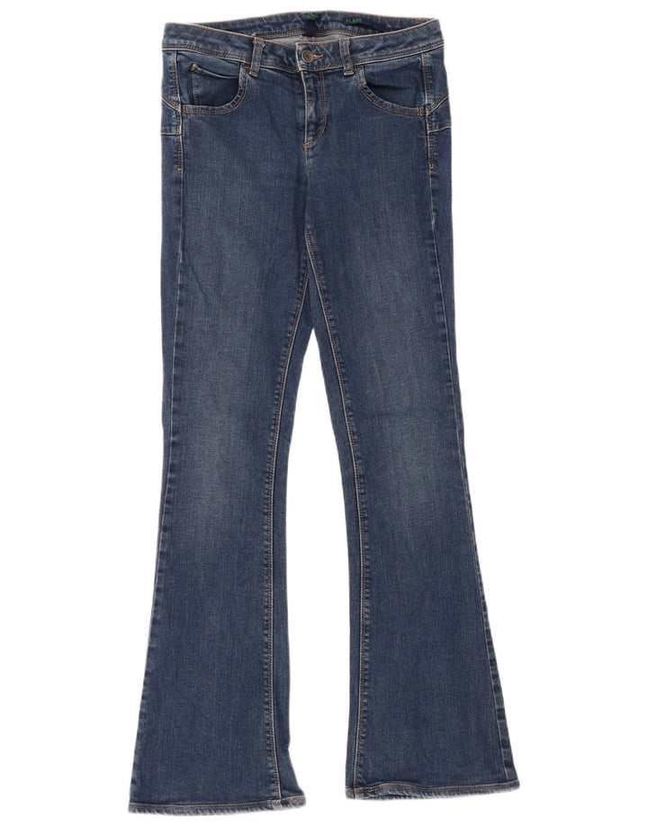 Benetton Womens Flared Jeans W29 L31 Blue Cotton