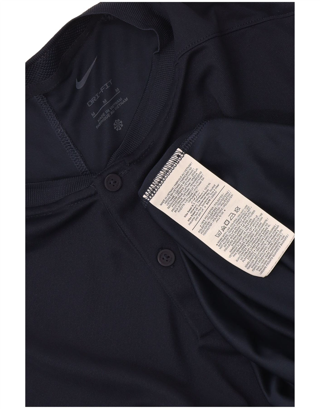 Nike Mens Dri Fit T-Shirt Top Medium Navy Blue Polyester