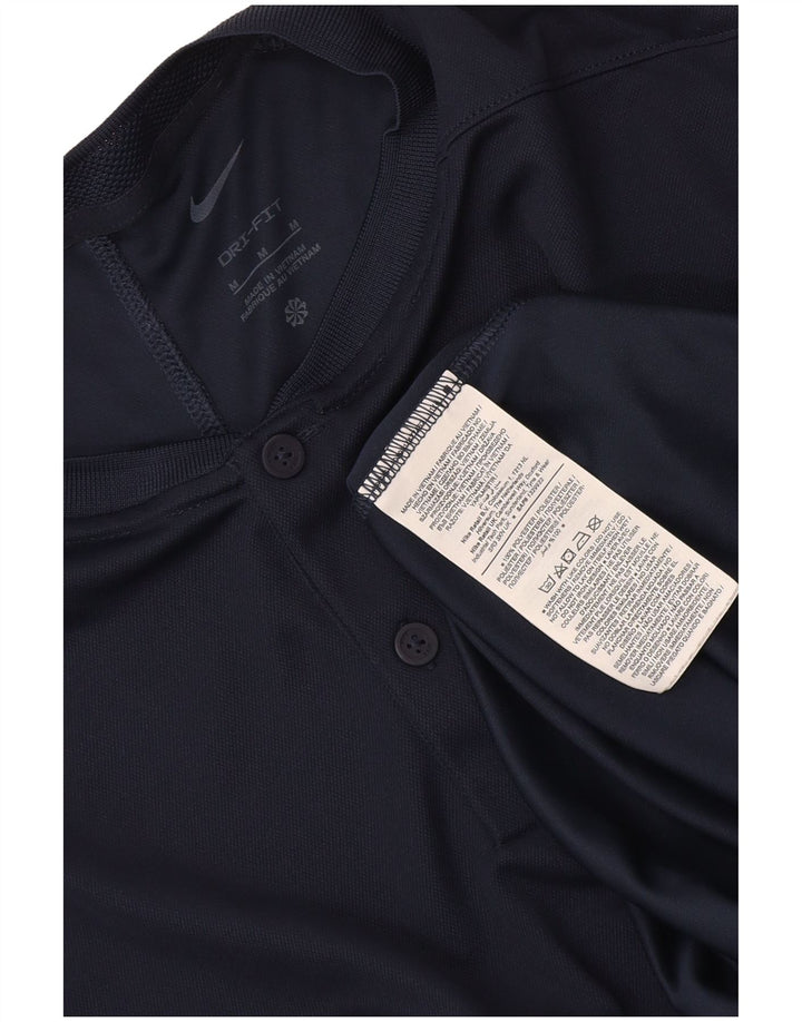 Nike Mens Dri Fit T-Shirt Top Medium Navy Blue Polyester