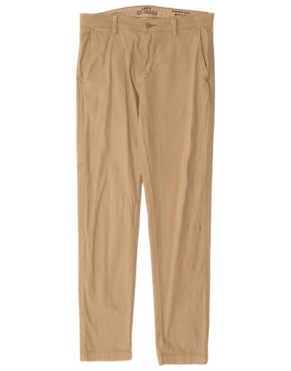 Męskie standardowe zwężane spodnie Chino Levi's W30 L32 Beżowa bawełna