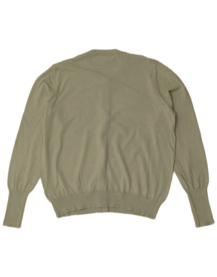 Marks & Spencer Womens Cardigan Sweater UK 14 Medium Green Viscose