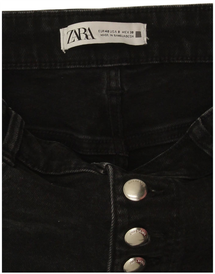 Blugi Zara Femei Bootcut EU 40 Medium W30 L26 Bumbac Negru