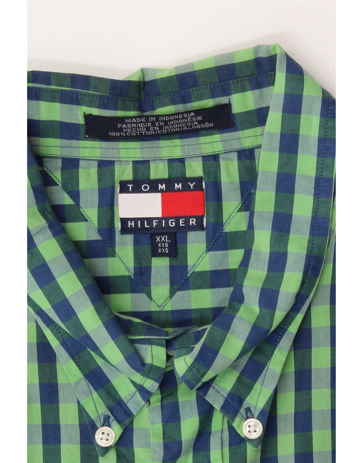 Tommy Hilfiger Herreskjorte 2XL Grøn Gingham Bomuld