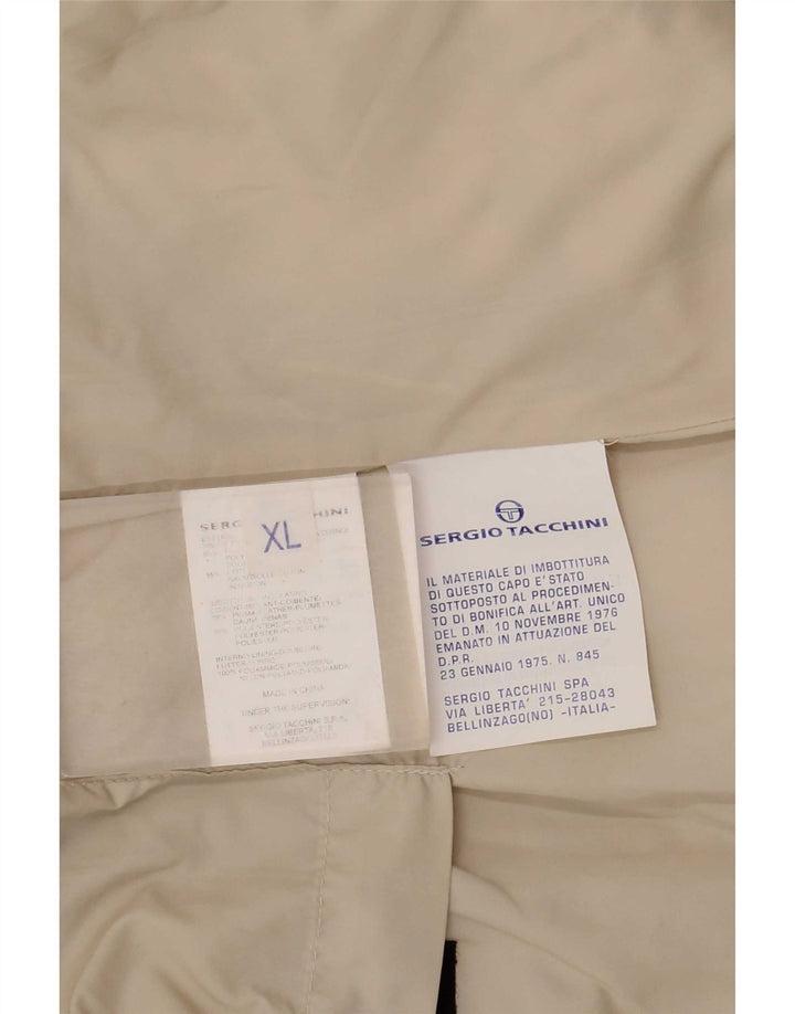 Sergio Tacchini Mens Padded Gilet UK 42 XL Beige Polyester