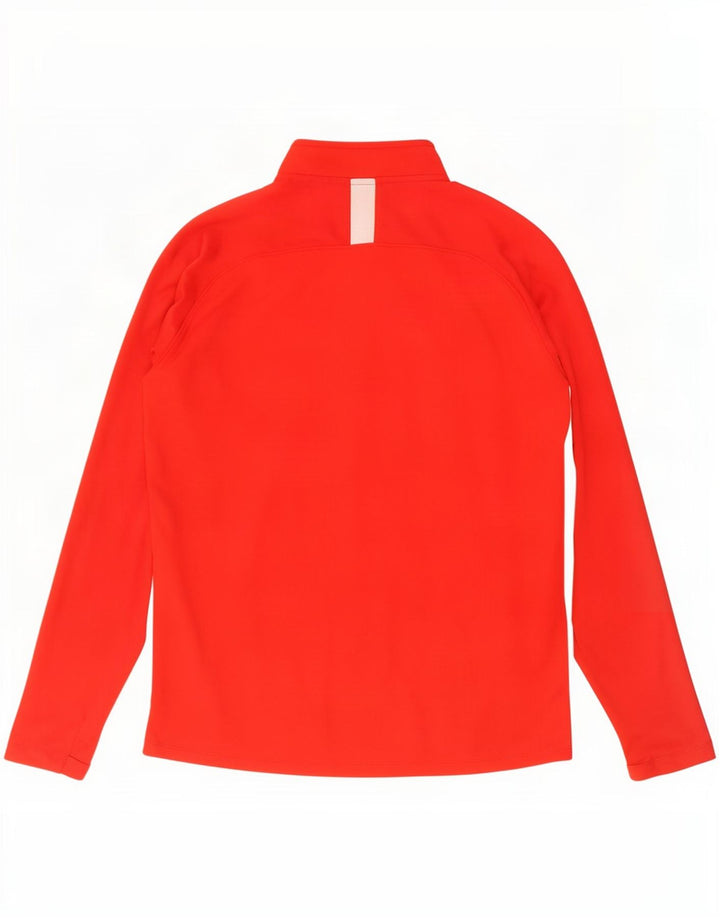 Nike Haut de survêtement Dri Fit Zip Neck pour hommes, grand color block rouge